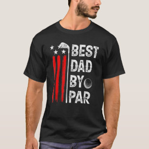 Camiseta Hombres EEUU Bandera Mejor Papá Por Par Golfer Pad