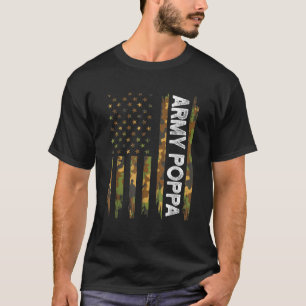 Camiseta Hombres Ejército de Guay Poppa Bandera Americana F