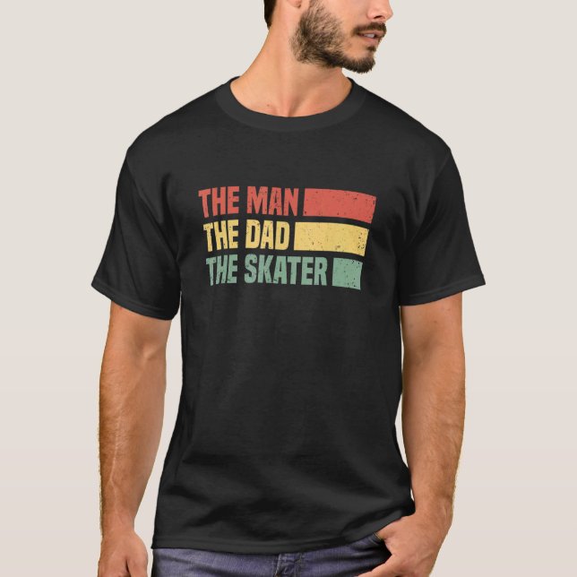 Camiseta Hombres El Hombre El Padre El Skateboardi (Anverso)