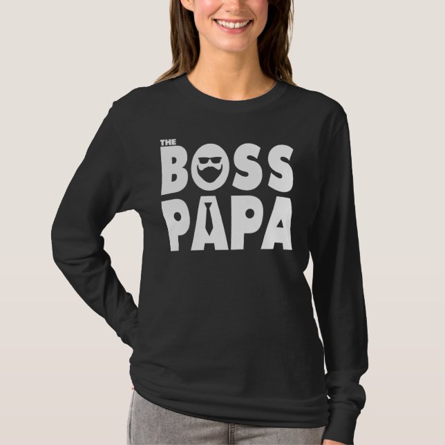 Camiseta Hombres El Jefe Papa Guay Abarcado Papá Padre Dadd (Anverso)