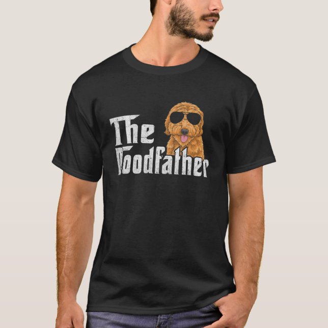 Camiseta Hombres El Padre De Doodfather Funny Goldendoodle  (Anverso)