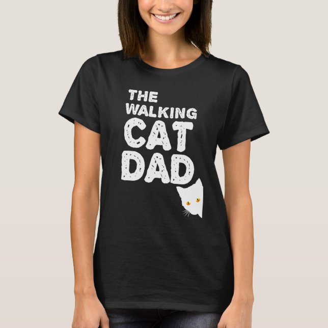 Camiseta Hombres El Padre Del Gato Que Camina - El Mejor Pa (Anverso)