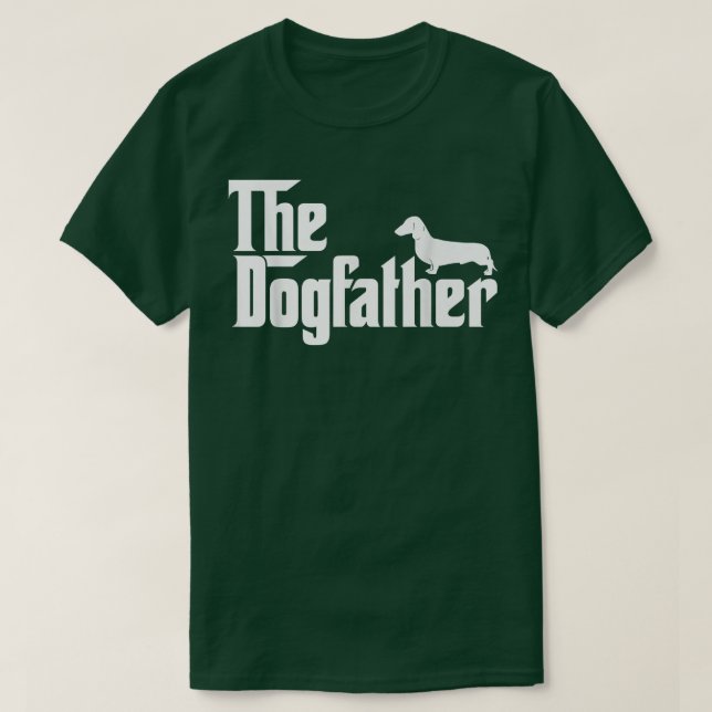 Camiseta Hombres, El Padre Dogfather Dachshund Día Fundido  (Diseño del anverso)