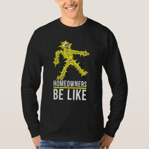 Camiseta Hombres electrocutaron a su propietario Skeleton E