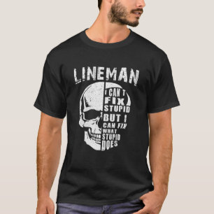 Camiseta Hombres Electroeléctricos Lingeman I Cant Fix Stup