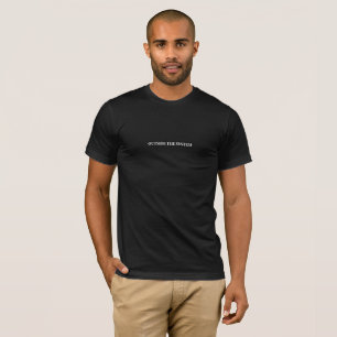 Camiseta Hombres Elegantes Negros Fuera Del Lema Del Sistem