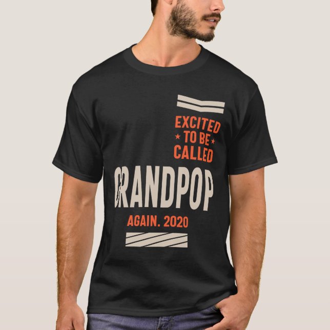 Camiseta Hombres Emocionados Por Ser Llamados Regalo Abuelo (Anverso)