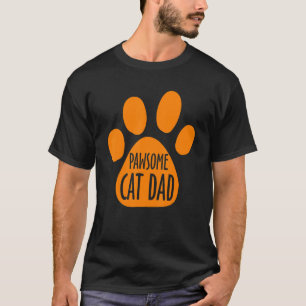 Camiseta Hombres empujan a papá, gato, papá, citan a gato d
