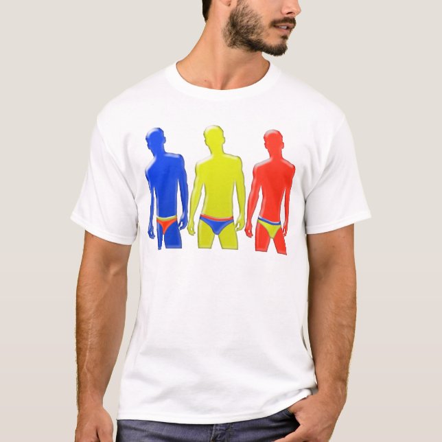 Camiseta Hombres en ropa interior (Anverso)