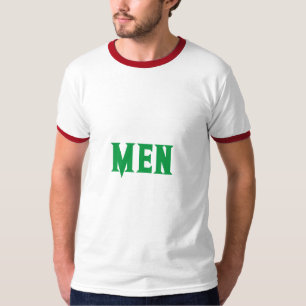 Camiseta Hombres encantadores Texto Color Verde Kelly Camis