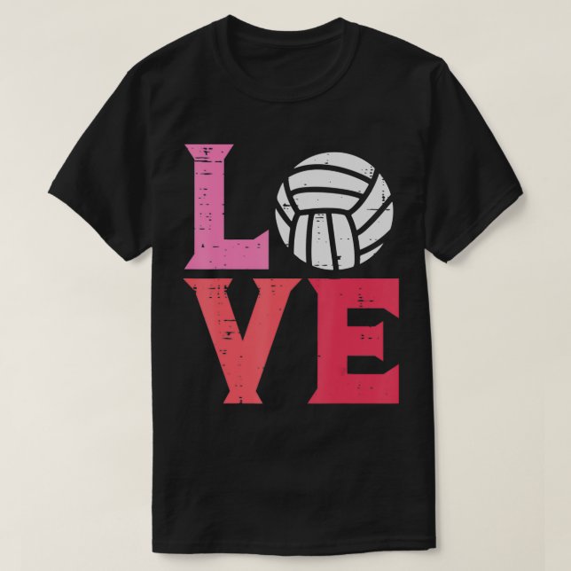 Camiseta Hombres entrenadores deportivos de voleibol de amo (Diseño del anverso)