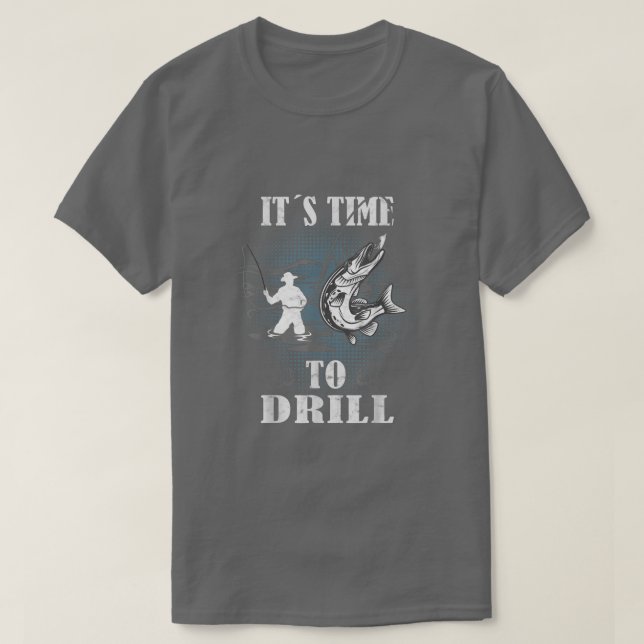 Camiseta Hombres Es hora de lanzarse a los peces divertidos (Diseño del anverso)
