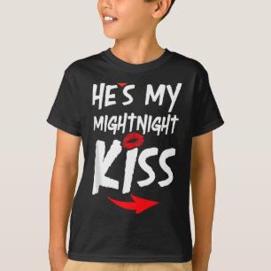 Camiseta Hombres Es Mi Beso De Medianoche Feliz Año Nuevo C