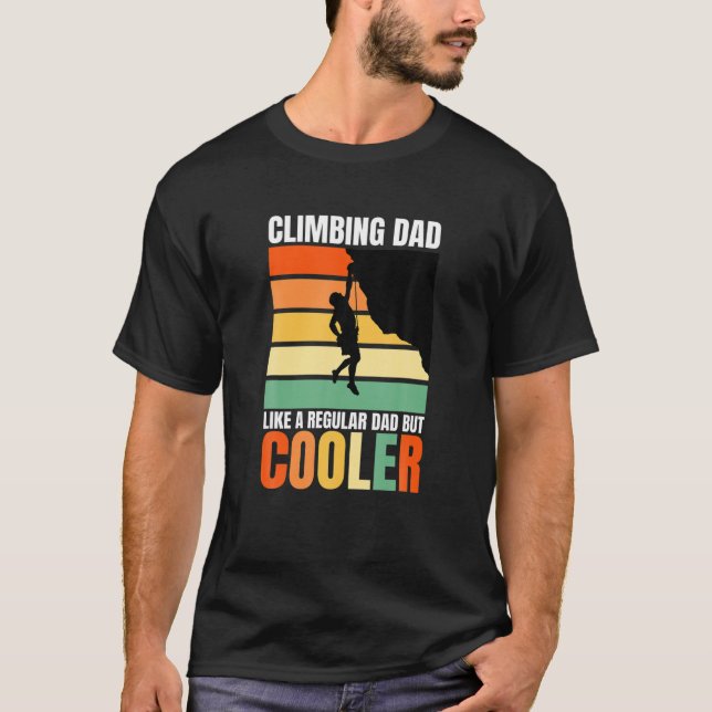 Camiseta Hombres escalando a papá alpino alpino escalador F (Anverso)