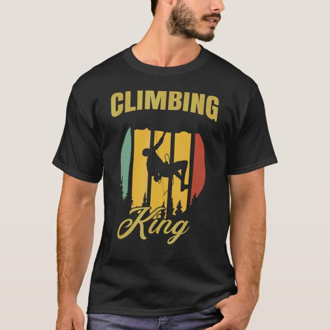 Camiseta Hombres escalando Rey Retro Boulder roca rocas roc (Anverso)