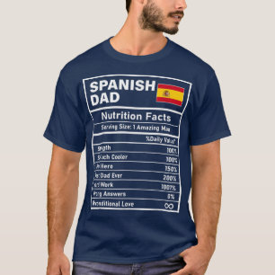 Camiseta Hombres Españoles Nutrición Hechos Día del Padre N