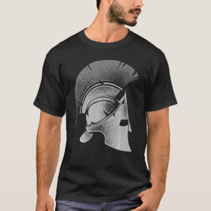 Camiseta Hombres espartanos cascos griegos adornados con gl