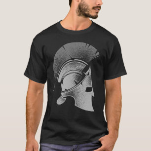Camiseta Hombres espartanos cascos griegos adornados con gl