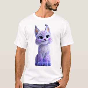Camiseta Hombres Espíritu del Bosque Esponjoso Lince Mítico