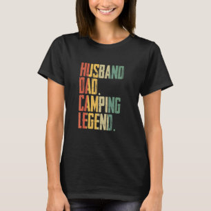 Camiseta Hombres Esposo de Camper Papá Camping Leyenda Vint