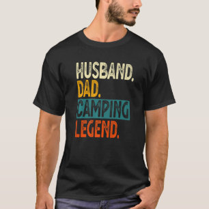 Camiseta Hombres Esposo de Camper Papá Camping Leyenda Vint