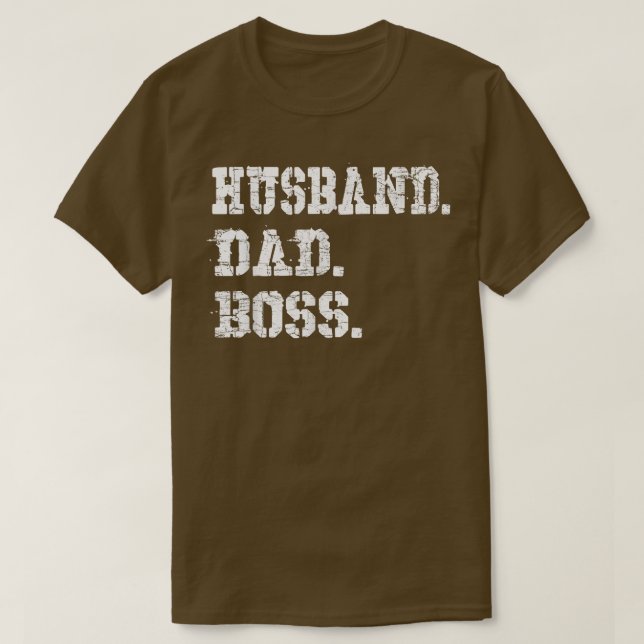 Camiseta Hombres Esposo Papá Boss Divertido Día del Padre T (Diseño del anverso)