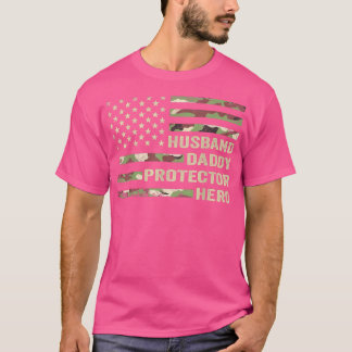 Camiseta Hombres Esposo Papi Protector Héroe Padres Camisas