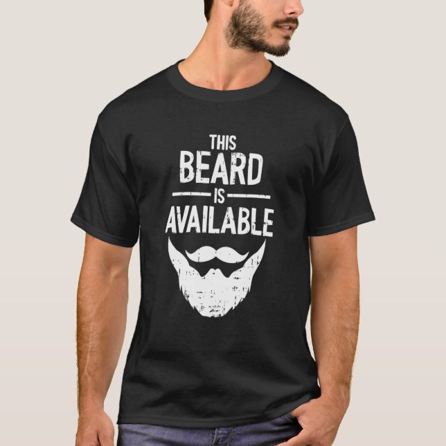 Camiseta Hombres Esta Barba Está Disponible Día de San Vale (Anverso)