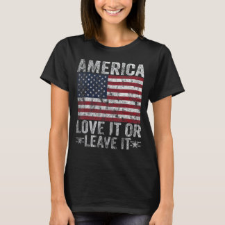 Camiseta Hombres Estados Unidos Lo Aman O Lo Dejan Patrióti