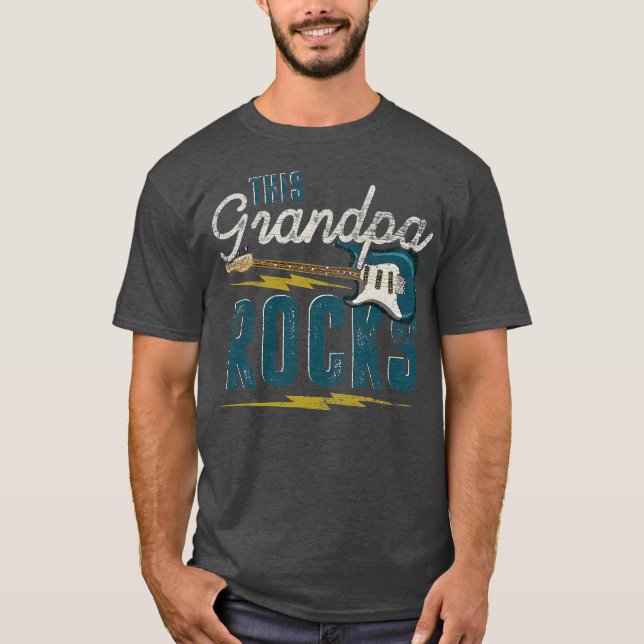 Camiseta Hombres este abuelo sacude la música del Día del P (Anverso)