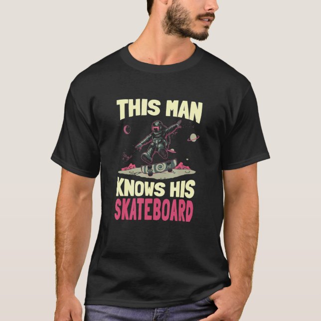 Camiseta Hombres Este Hombre Conoce Su Patinaje De Patinaje (Anverso)