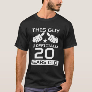 Camiseta Hombres Este Hombre Tiene Oficialmente 20 Años