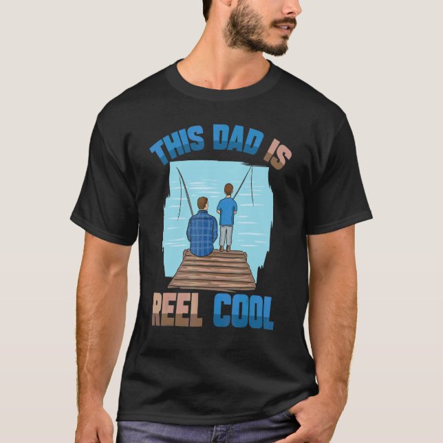 Camiseta Hombres Este Papá Es El Reel Guay Pescador Aventur (Anverso)