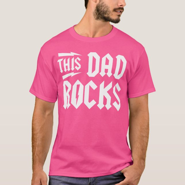 Camiseta Hombres, Este Papá Rocea El Rockab De Música Rock  (Anverso)
