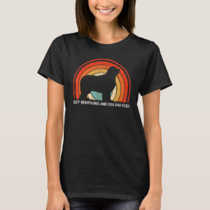 Camiseta Hombres estilo retro mejor perro de Terranova papá