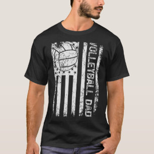 Camiseta Hombres Estilo Vintage Bandera Americana Voleibol 