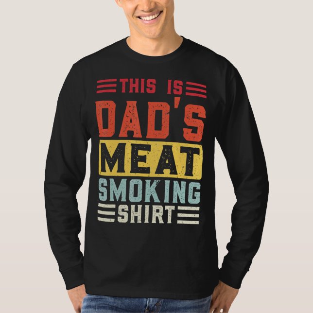 Camiseta Hombres Esto es carne de papá fumando parrilladas (Anverso)