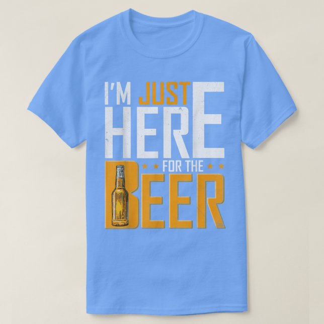 Camiseta Hombres, estoy aquí por la bebida divertida de la  (Diseño del anverso)