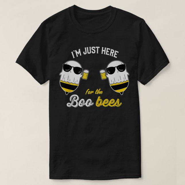 Camiseta Hombres, estoy aquí por los Boo Bees Halloween Gho (Diseño del anverso)