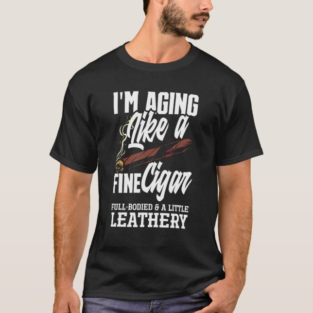 Camiseta Hombres, estoy envejeciendo como un buen fumador d (Anverso)