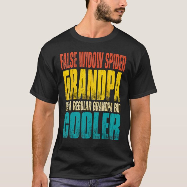 Camiseta Hombres falso abuelo araña viuda como un gra regul (Anverso)