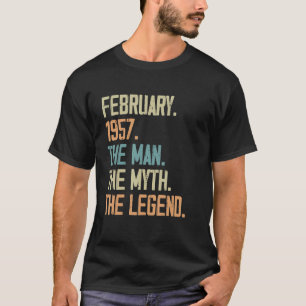 Camiseta Hombres Febrero 1957 Leyenda de Mitos de Hombre Cu