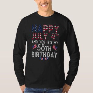 Camiseta Hombres felices 4 de julio y si es mi cumpleaños 5