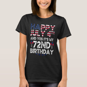 Camiseta Hombres felices 4 de julio y si es mi cumpleaños 7