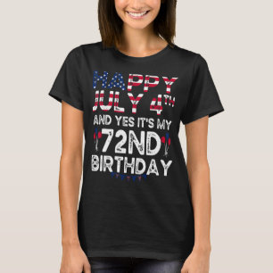 Camiseta Hombres felices 4 de julio y si es mi cumpleaños 7