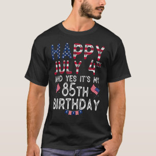 Camiseta Hombres felices 4 de julio y si es mi cumpleaños 8
