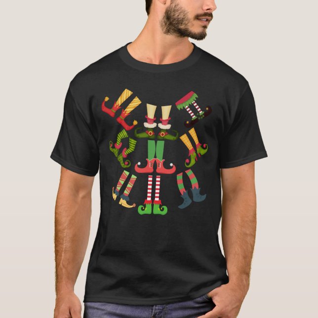Camiseta Hombres felices de los pies de elfo, festividad de (Anverso)