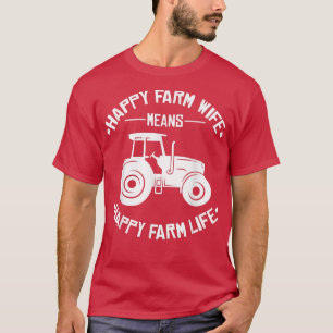 Camiseta Hombres feliz de granja vida divertida agricultor