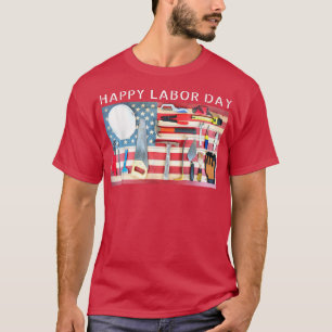 Camiseta Hombres Feliz Día del Trabajo Guay Herramienta Ban