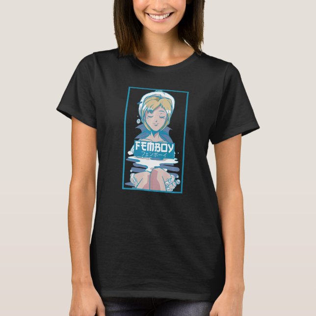 Camiseta Hombres Femboy Vaporwave Femboy (Anverso)